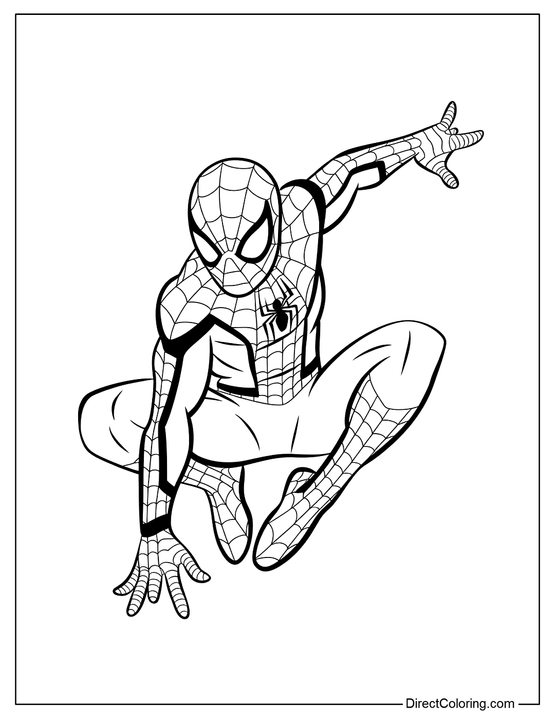 Spiderman Coloring Page PDF